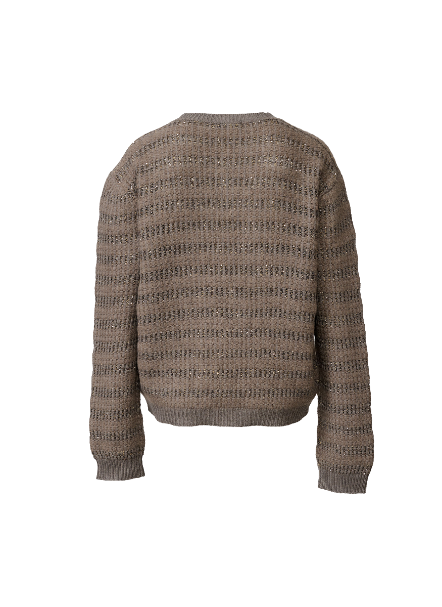 Mohair Platinum Crew Neck Sweater - Fabiana Filippi