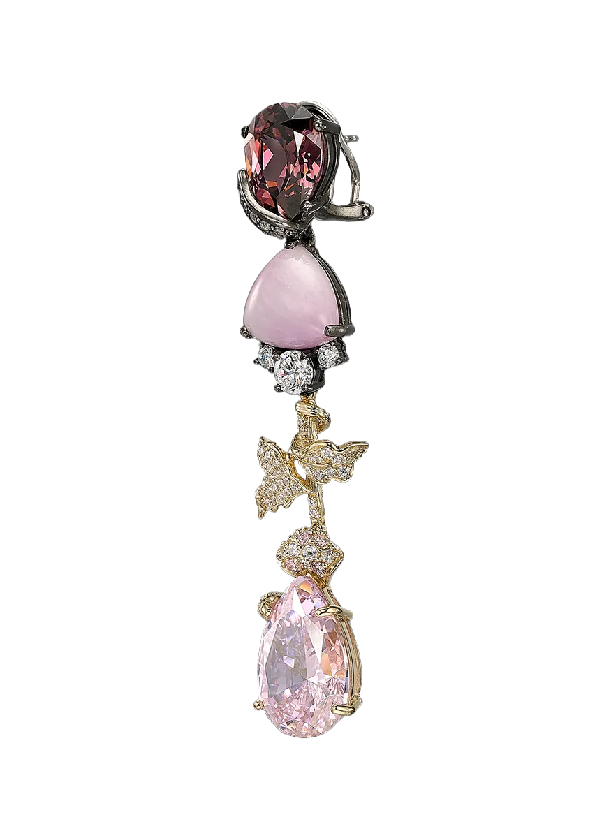 Tourmaline Berry Vine Earrings - Anabela Chan