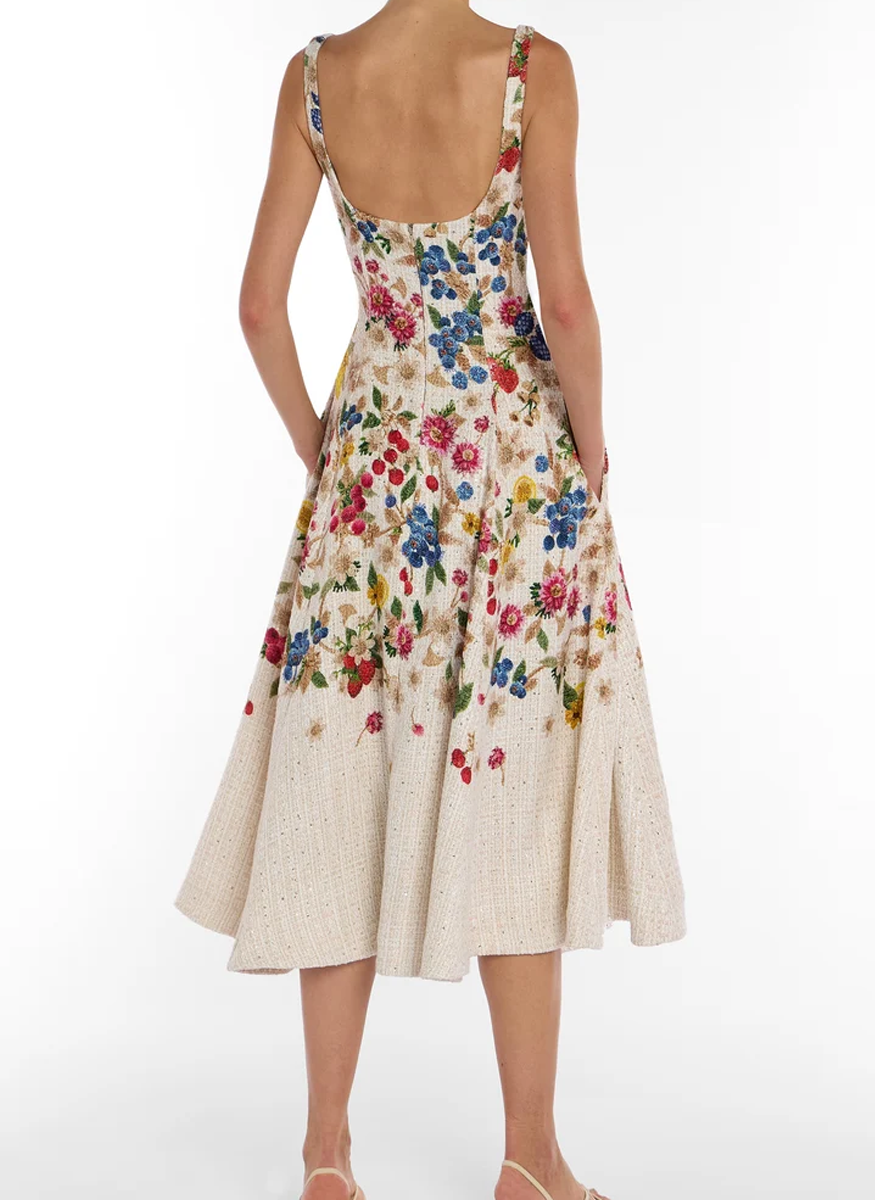 Beaux Dress Sequin Tweed Fruitavola - Mary Katrantzou