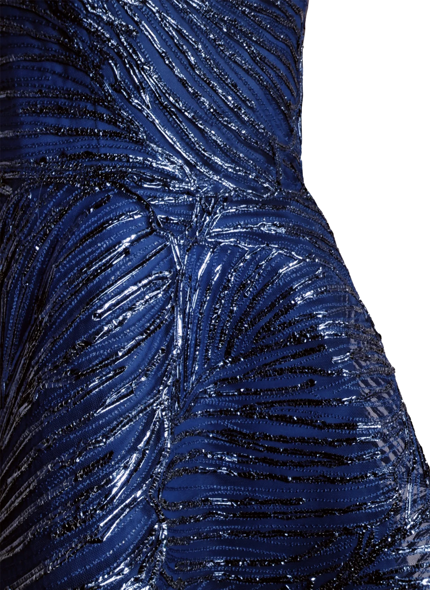 Metallic Raffia Strapless Gown - Naeem Khan