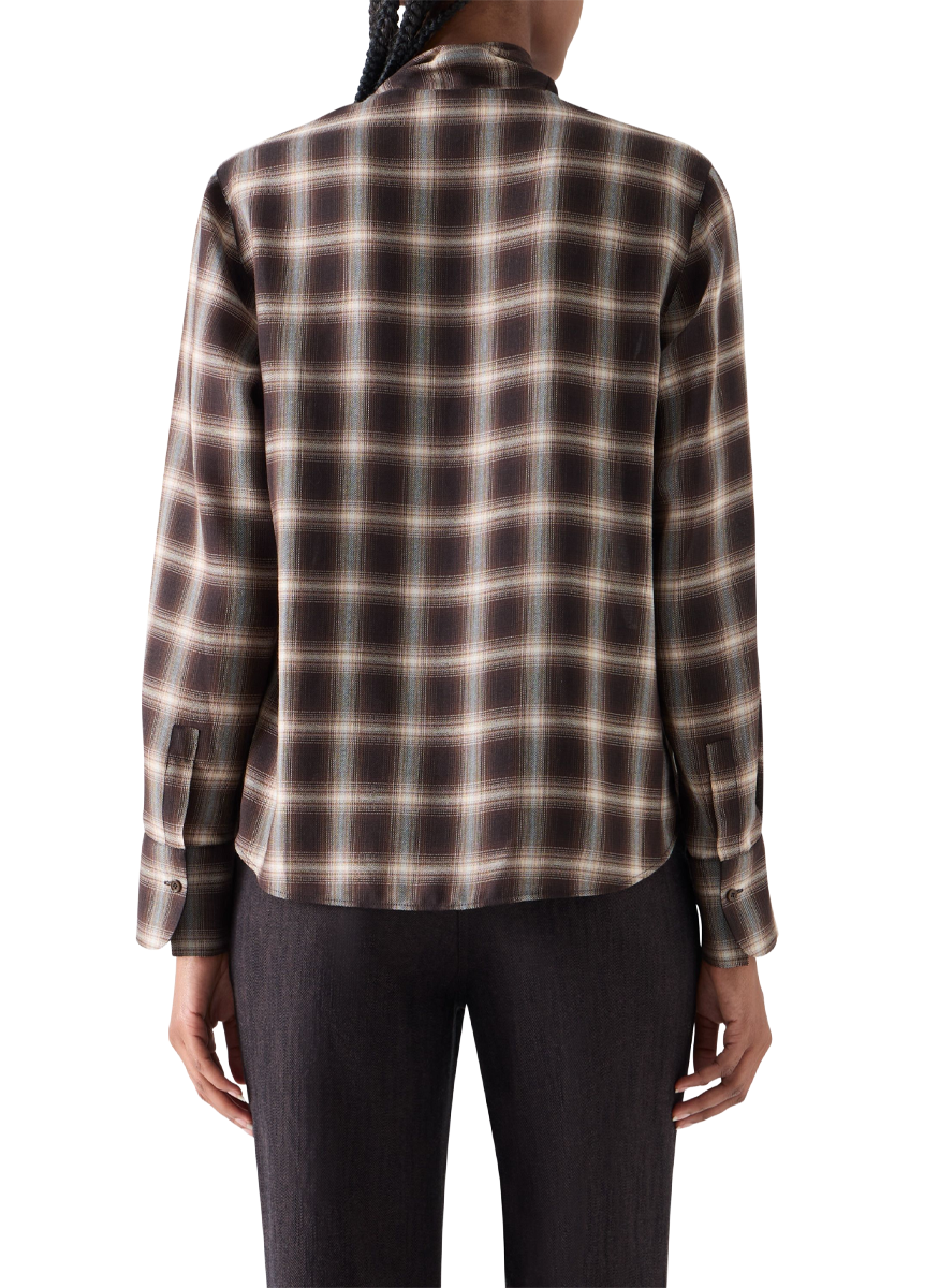 Plaid In Techno-Wool Blouse - Akris Punto