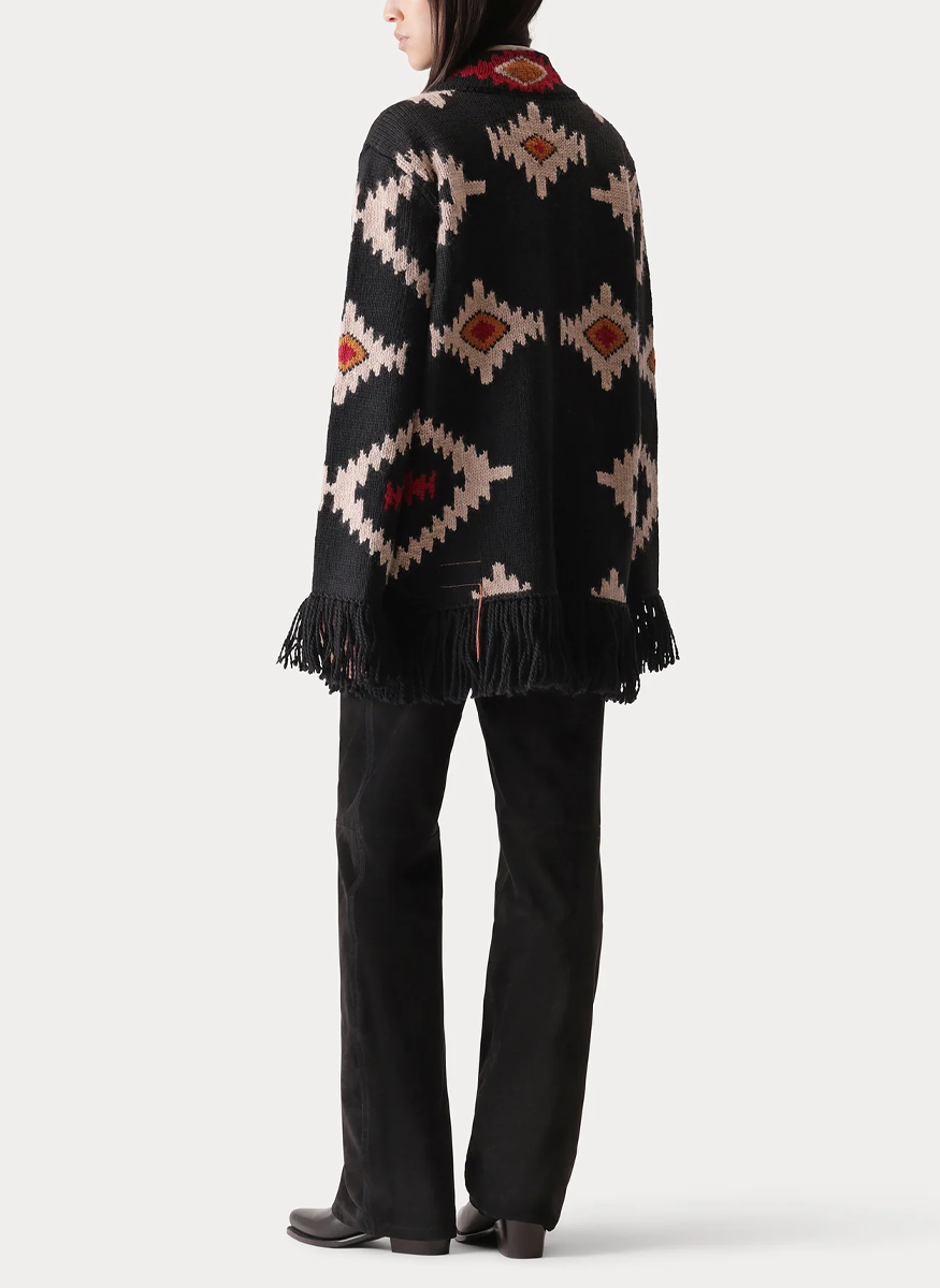 Liora Navajo Alpaca Wool Cardigan - Fortela