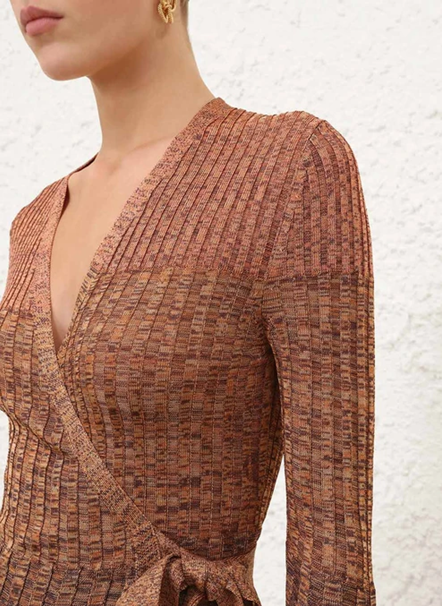 Mouline Rib Wrap Top - Zimmermann