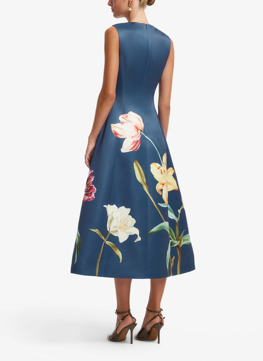 Cleo Embroidered Sleeveless Midi Dress - Leo Lin