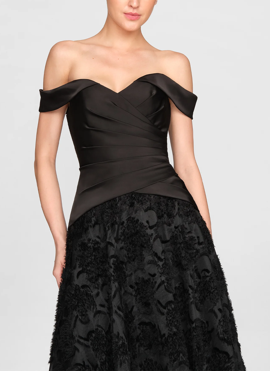 Lila Off Shoulder A Line Dress - THEIA