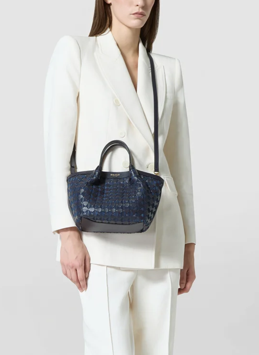 Mini Secret Mosaico Bag in Midnight Blue - Serapian