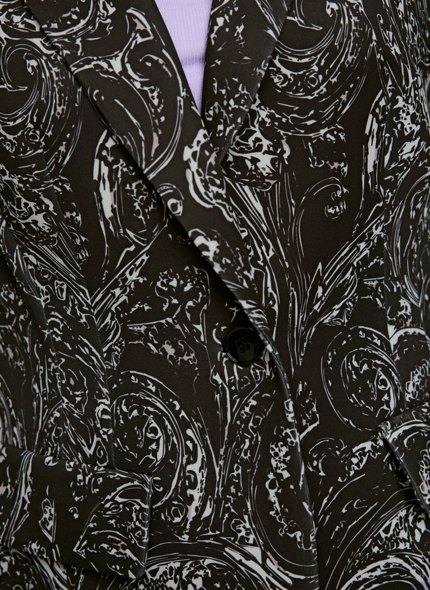 Scuba Jersey Blazer with All-Over Print - Marc Cain