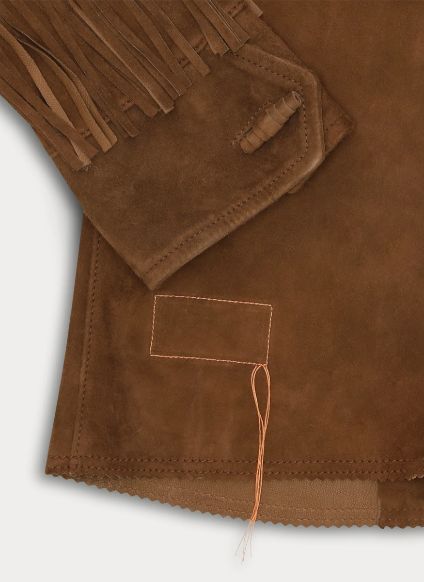 Deva Suede Jacket with Fringe - Fortela
