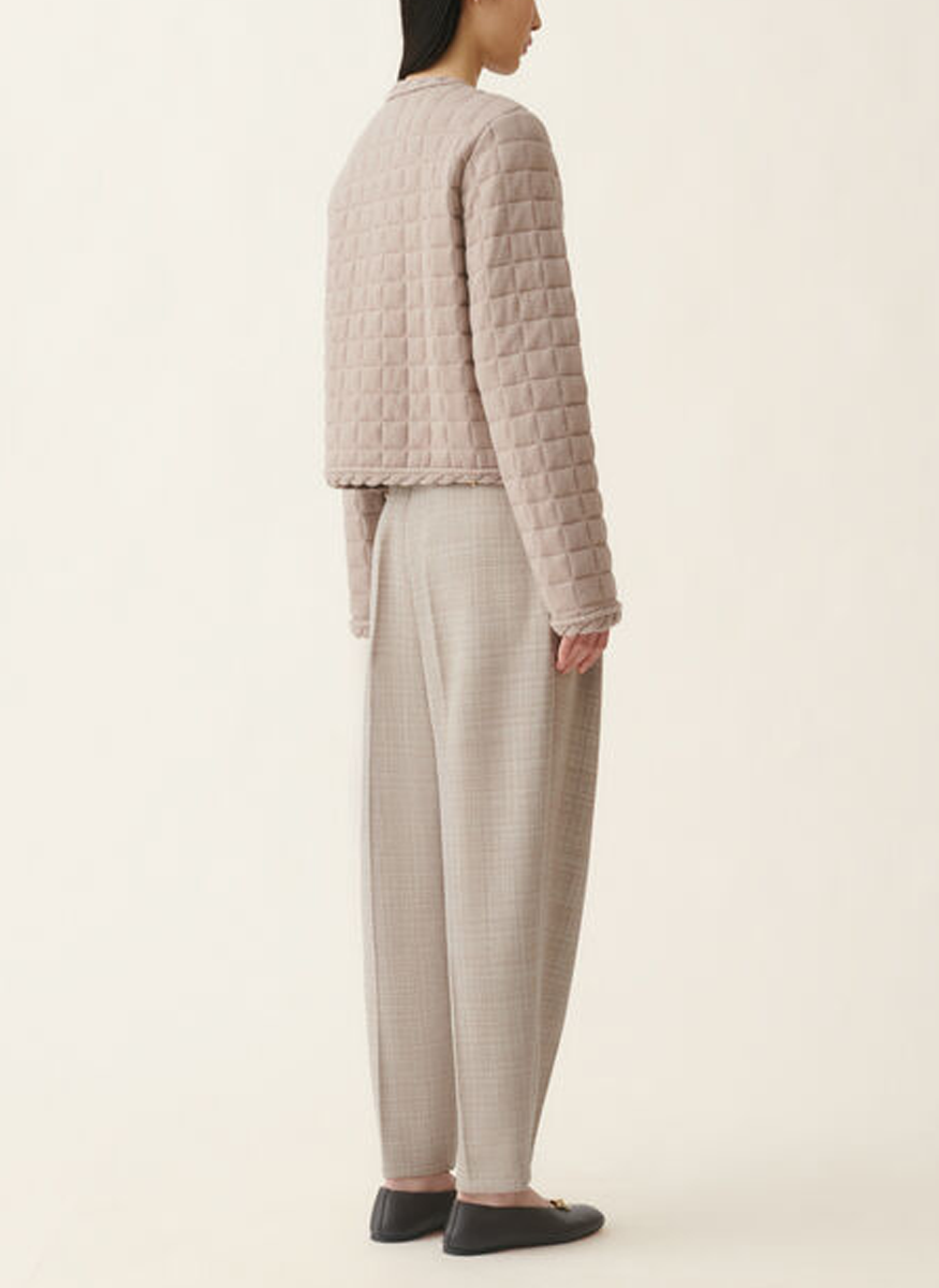 Square Quilted Platinum Jacket - Fabiana Filippi