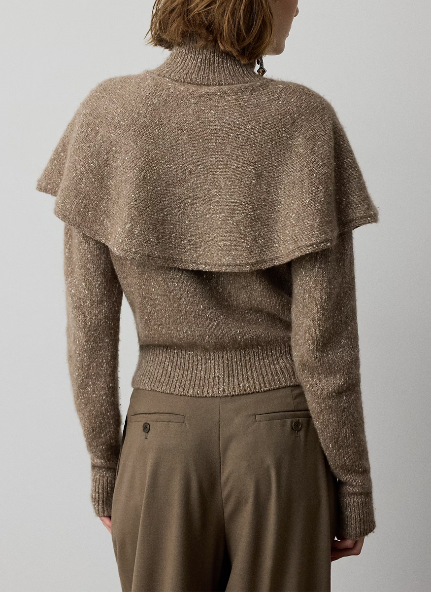 Cashmere Donegal Cape Cardigan Sweater - Ralph Lauren Collection