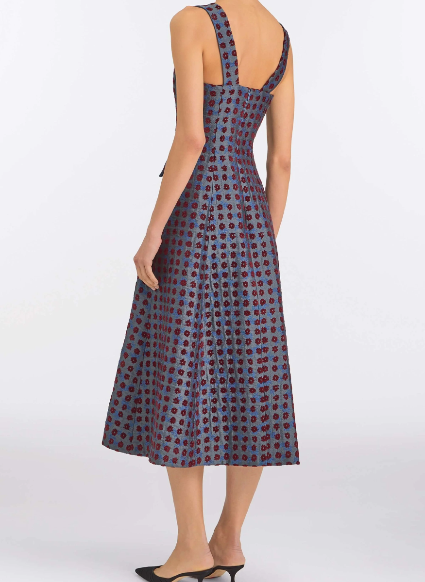 Birdie Teal Tapestry Midi Dress - Markarian