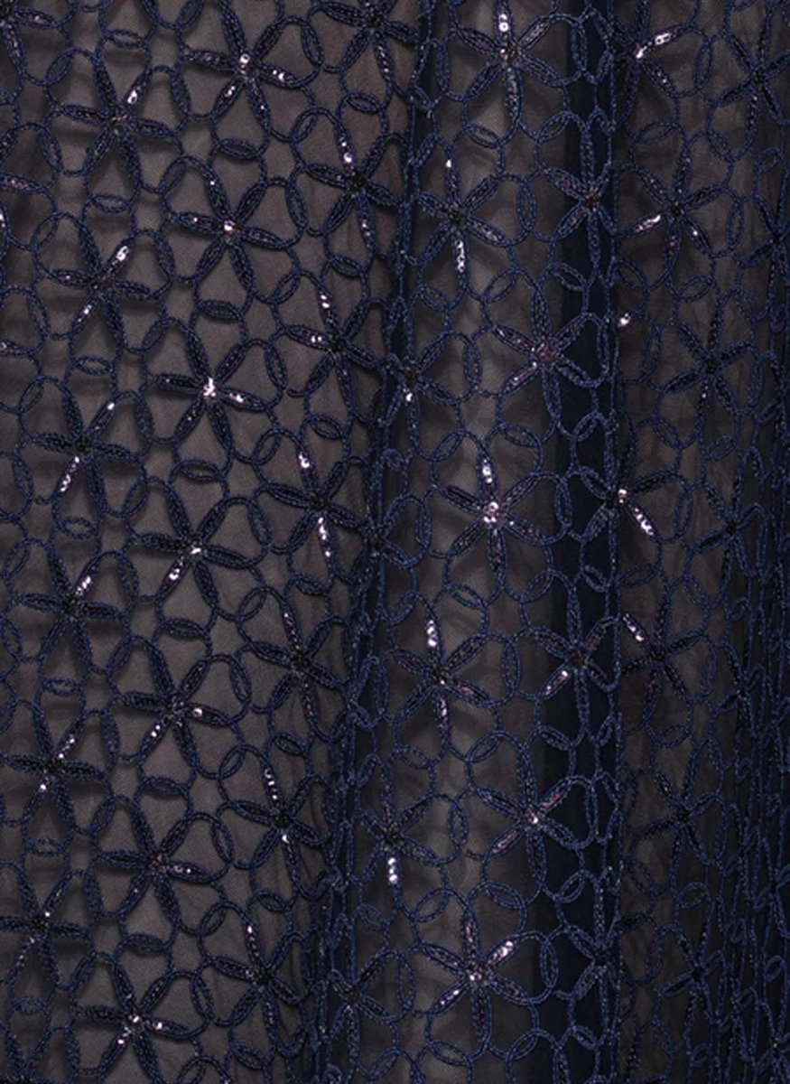 Short Sleeve Cording Cocktail Dress - Naeem Khan