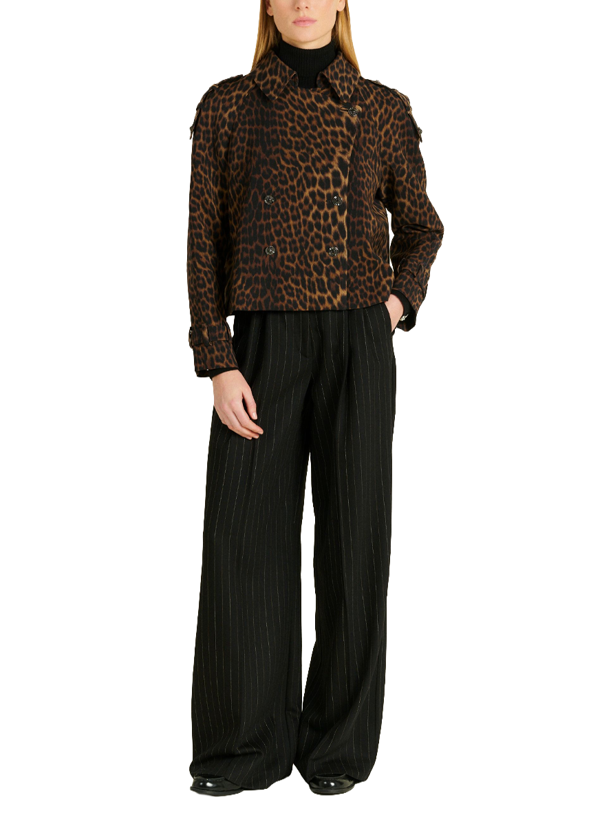 Sacha Leopard Print Cropped Jacket - DMN Paris