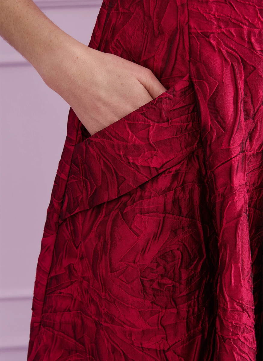Evening Gown In  Poiret Rose Jacquard - Talbot Runhof