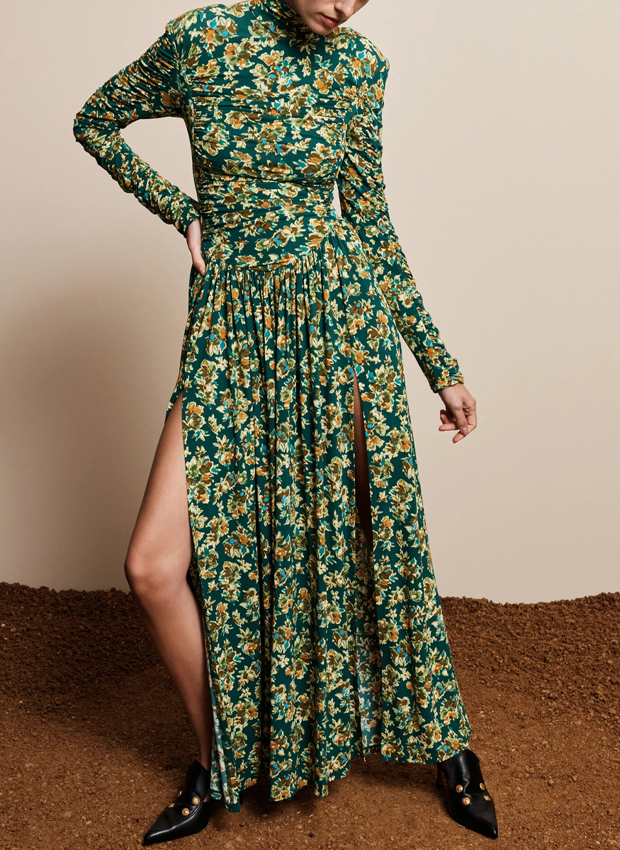 Clem Ruched Midi Dress - Alémais