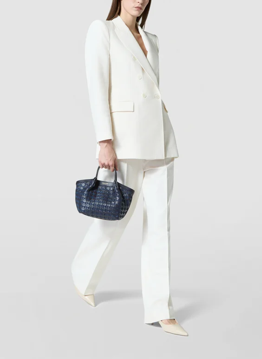 Mini Secret Mosaico Bag in Midnight Blue - Serapian