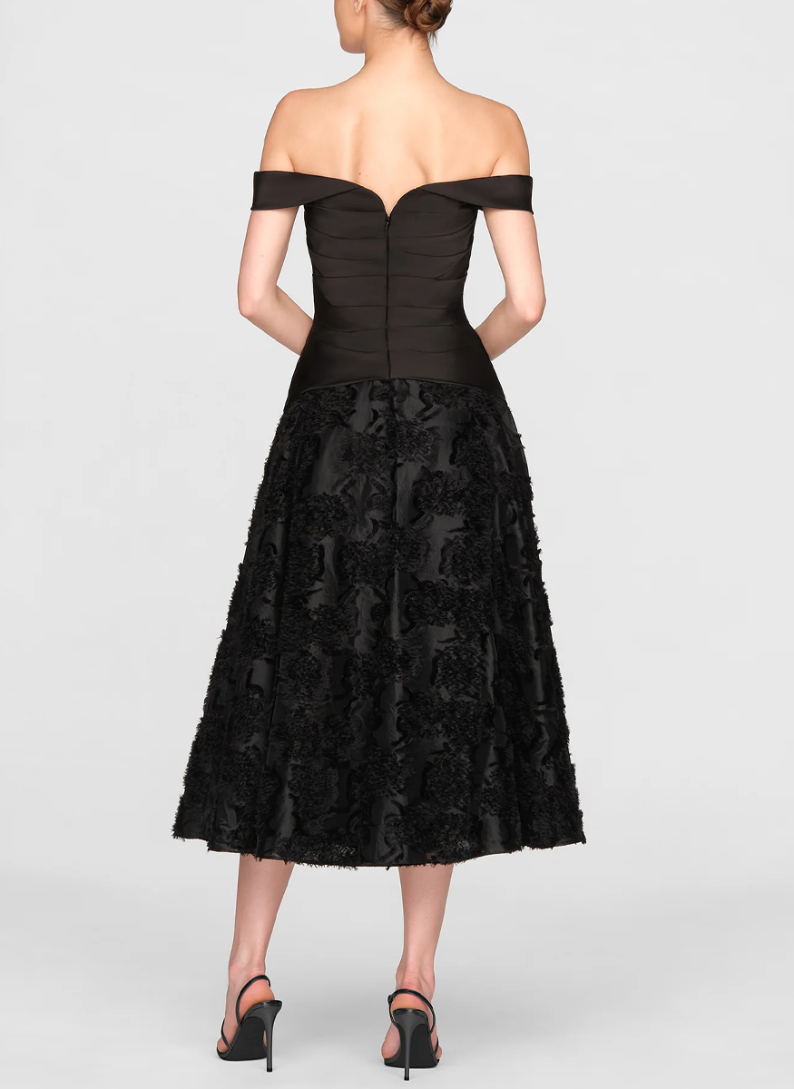 Lila Off Shoulder A Line Dress - THEIA