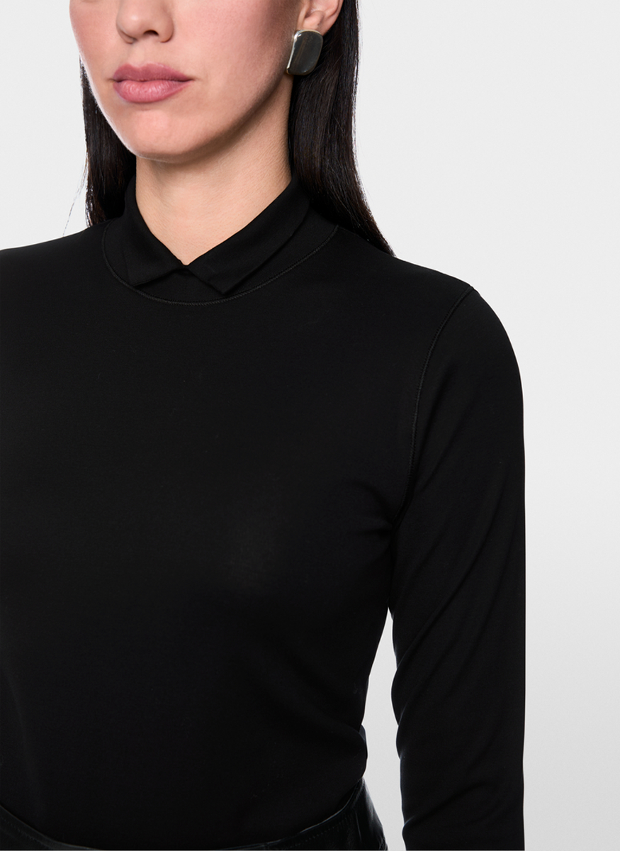Long Sleeve Shirt with Stand-up Collar - Marc Cain