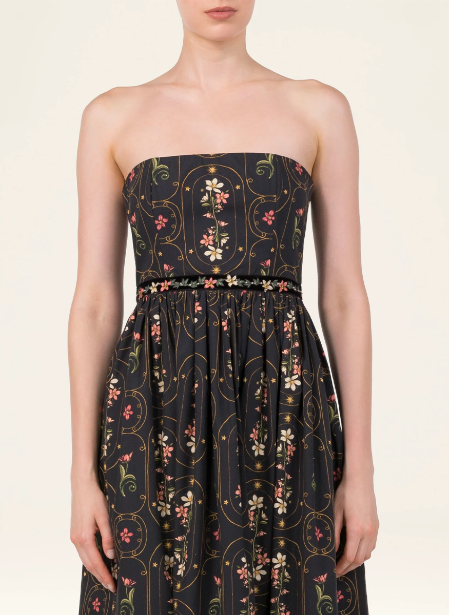Lienzo Cotton Poplin Maxi Dres - Agua by Agua Bendita