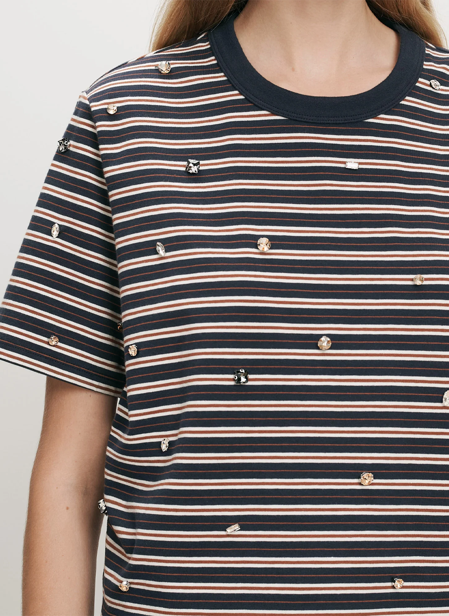 Sebastian Rhinestone T-Shirt - Veronica Beard