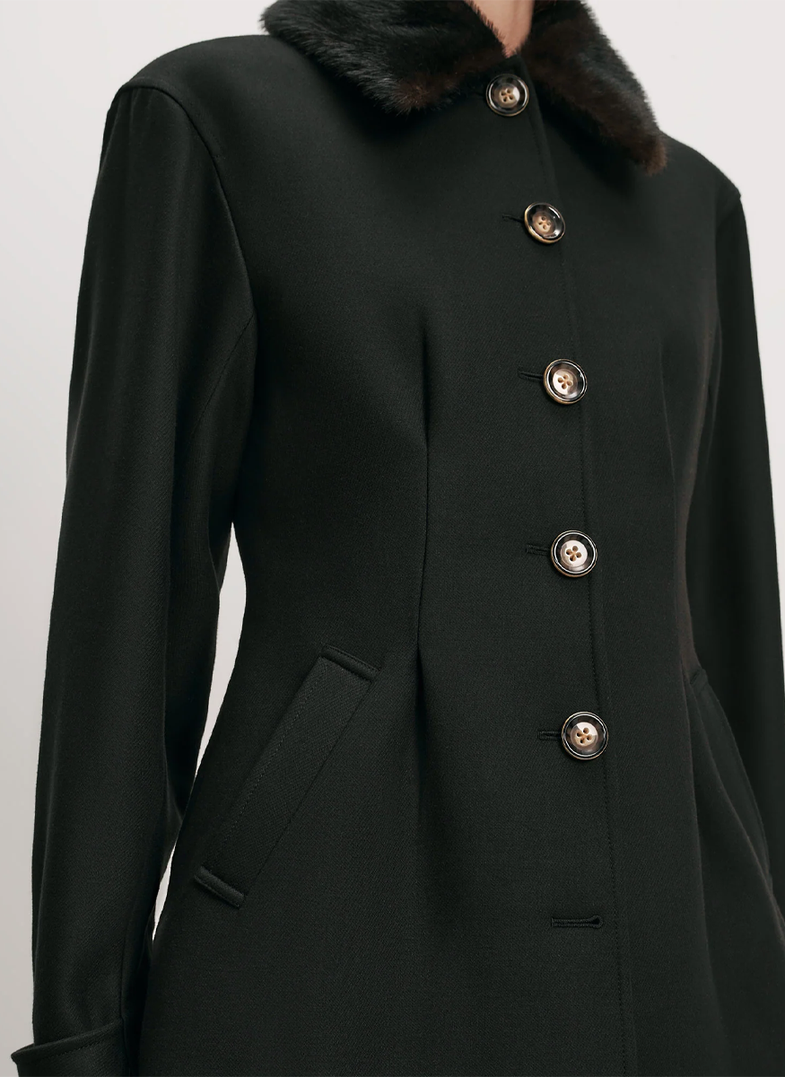 Severine Tailored Jacket with Removeable Collar - Veronica Beard