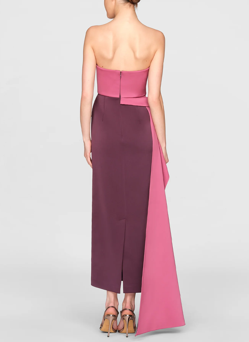 Diane Strapless Two Tone Gown - THEIA