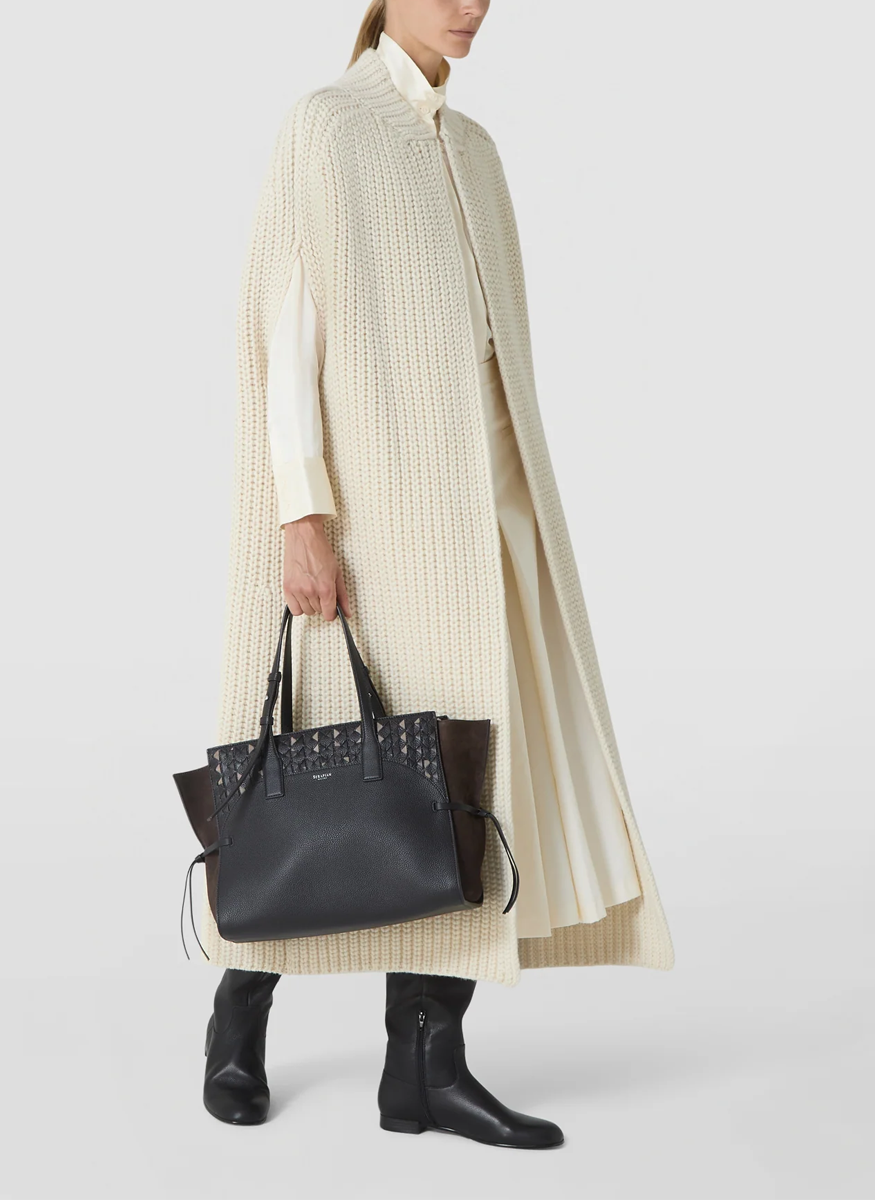 Medium Maro Bag in Cachemire Leather and Mosaico - Serapian