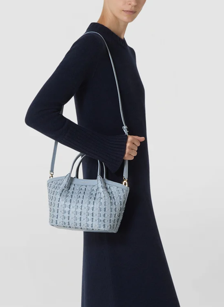 Mini Secret Mosaico Bag in Arctic Blue - Serapian