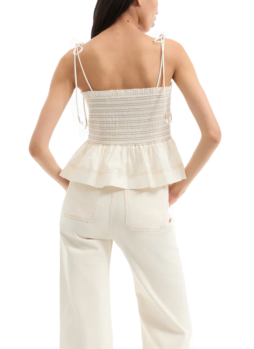 Ophelia Smocked Tank Top - Veronica Beard