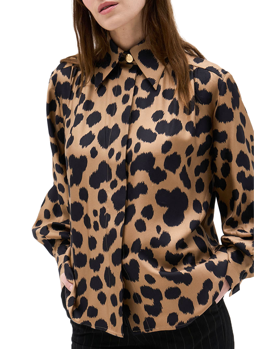 Charlie Leopard Print Silk Blouse - DMN Paris