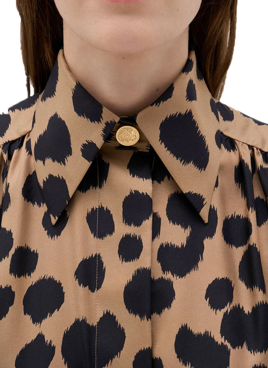 Charlie Leopard Print Silk Blouse - DMN Paris