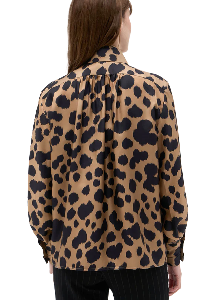 Charlie Leopard Print Silk Blouse - DMN Paris