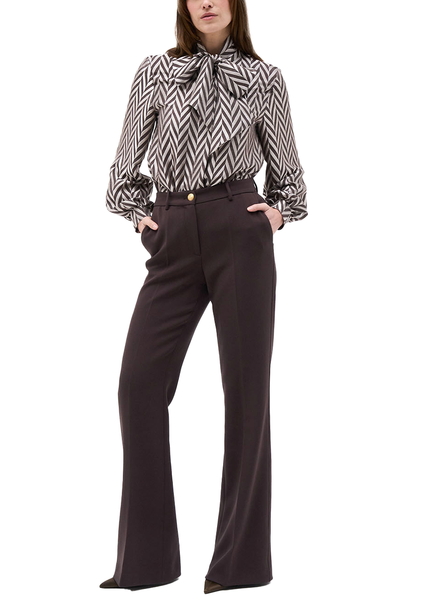 Rose Chevron Bow Blouse