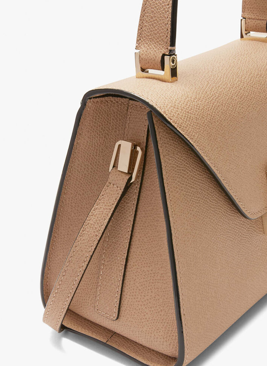 Iside Top Handle Mini Bag in Cashmere Beige - Valextra