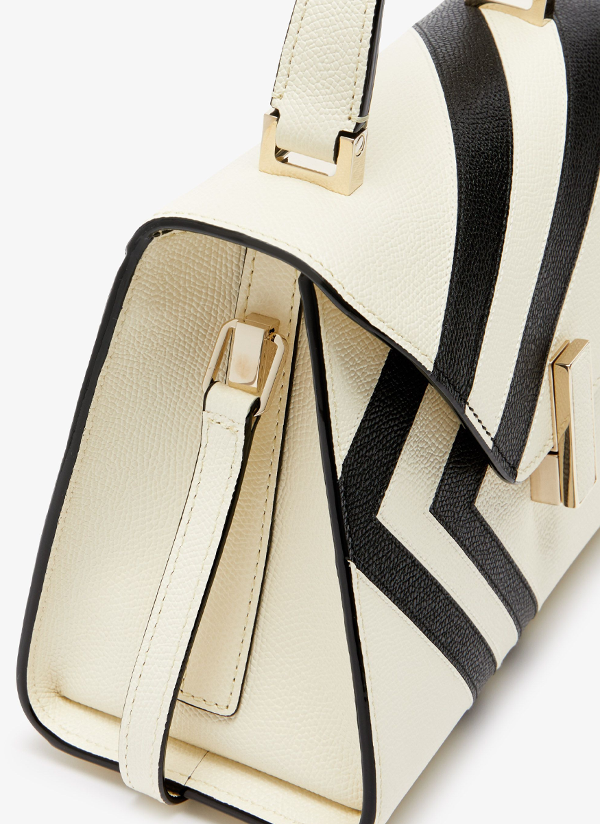Iside Intarsia V-Stripes Top Handle Bag - Valextra
