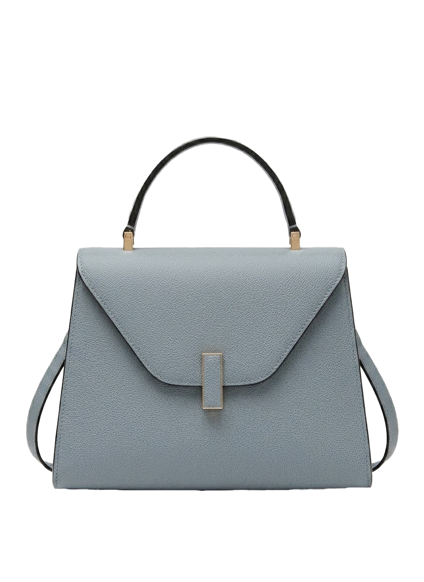 Iside Media Calf Leather Top Handle Bag in Niagra