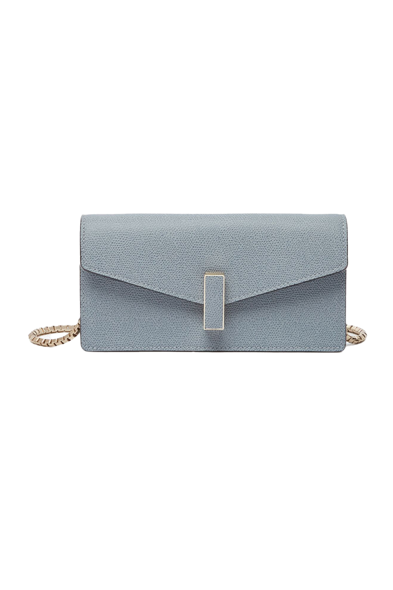 Iside Clutch with Chain in Niagra Blue