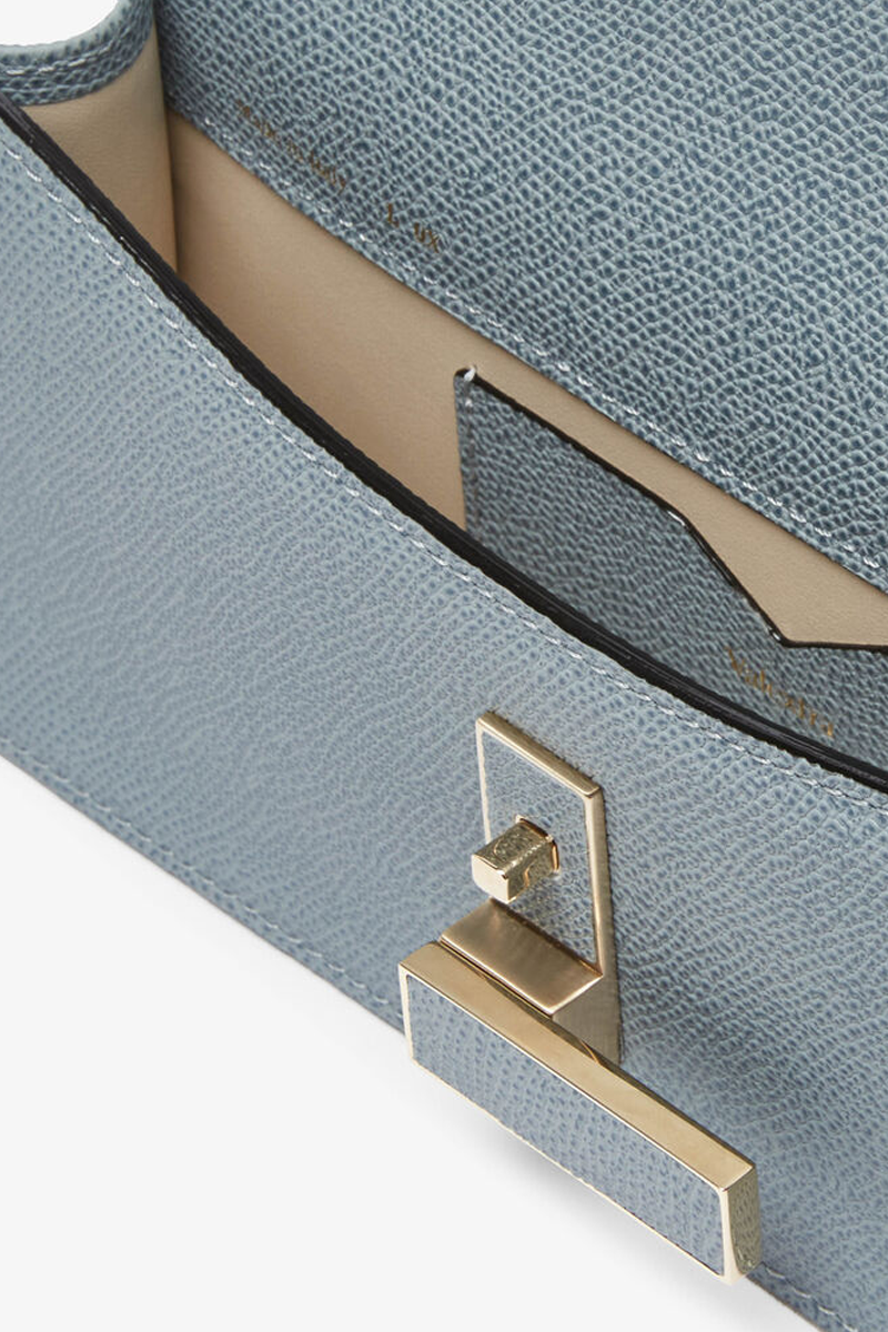 Iside Clutch with Chain in Niagra Blue - Valextra