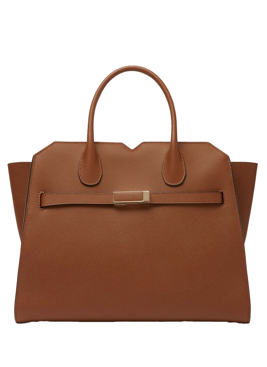 Milano Two Handle Medium Bag in Chocolate Brown