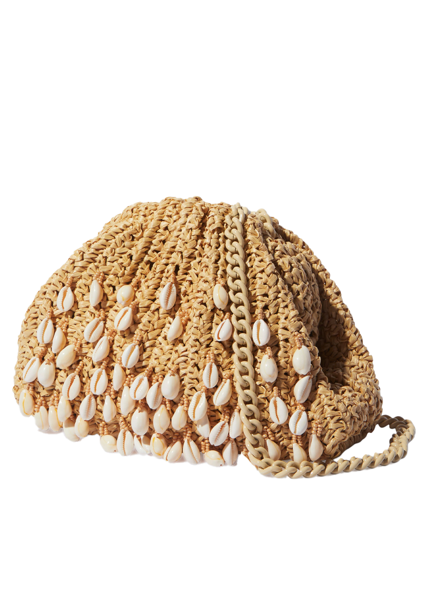 Shell Mini Game Clutch with Tonal Chain