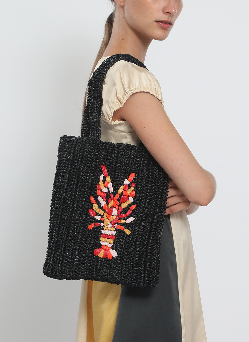 Lobster Crochet Tote Bag
