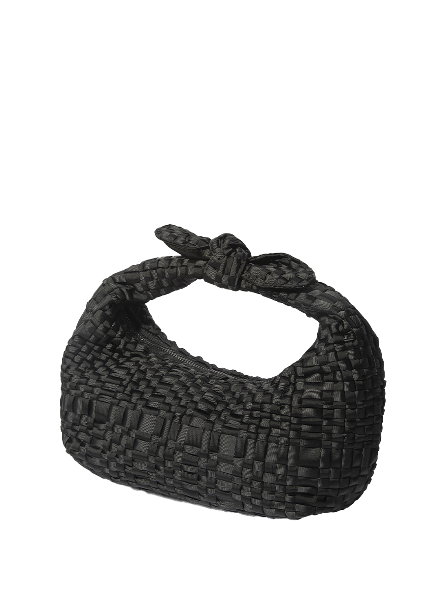Rebirth Bow Hobo Ribbon Top Handle Bag - Maria La Rosa