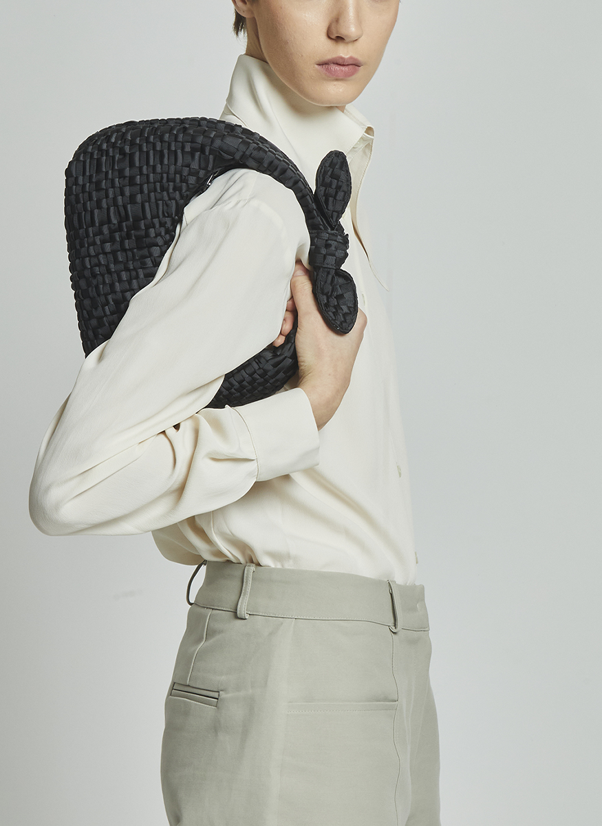 Rebirth Bow Hobo Ribbon Top Handle Bag