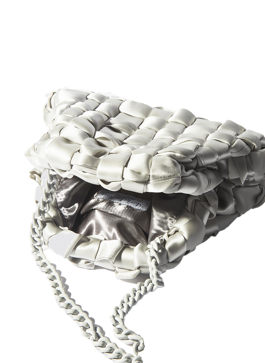 Satin Mini Game in Silver - Maria La Rosa