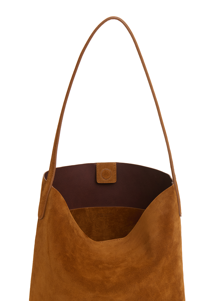 Everyday Cabas Shoulder Bag in Saddle Suede - Mansur Gavriel