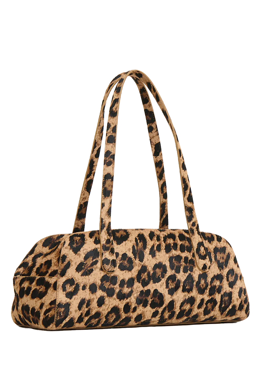Helios Shoulder Bag in Leopard - Mansur Gavriel