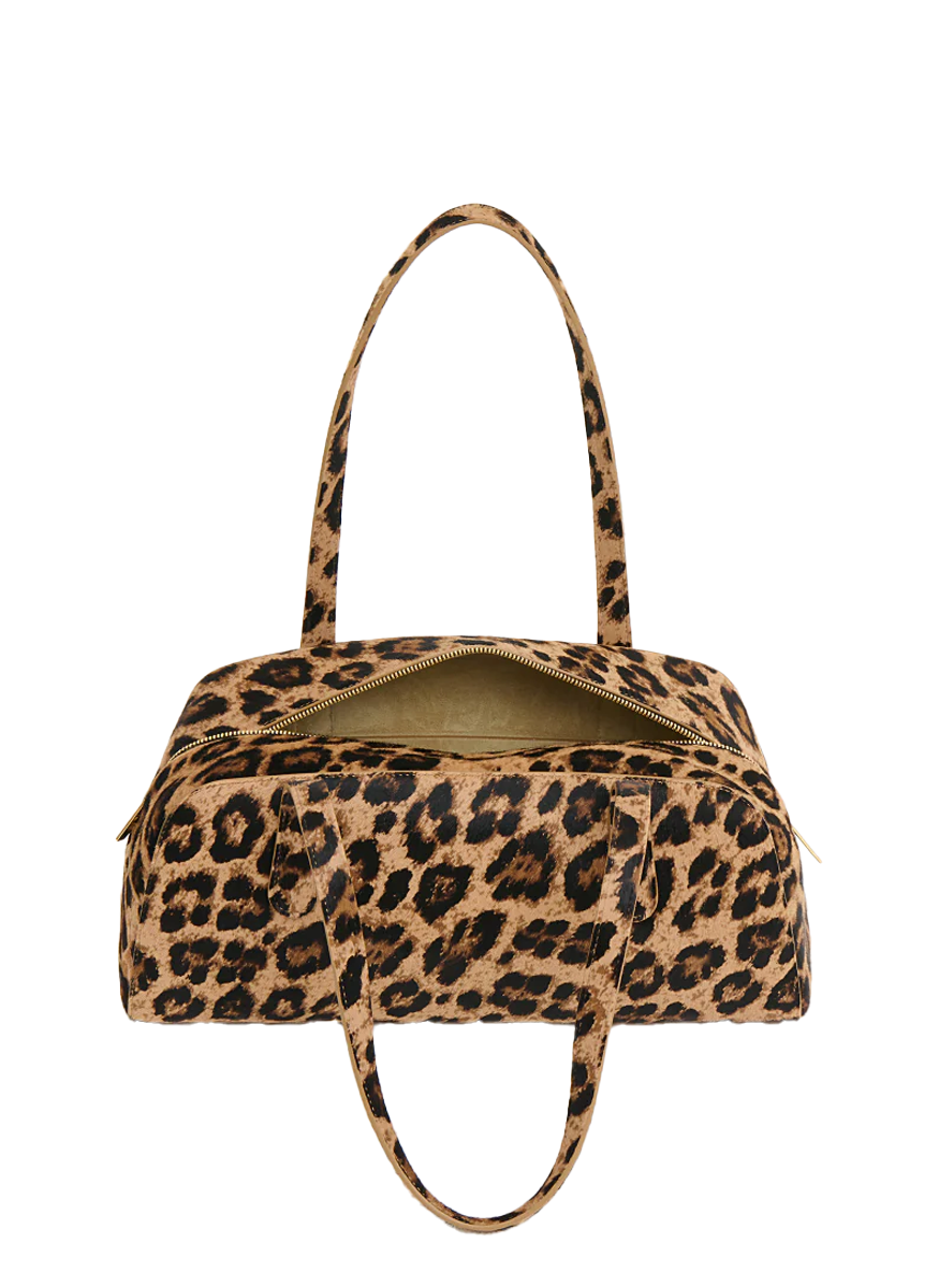 Helios Shoulder Bag in Leopard - Mansur Gavriel