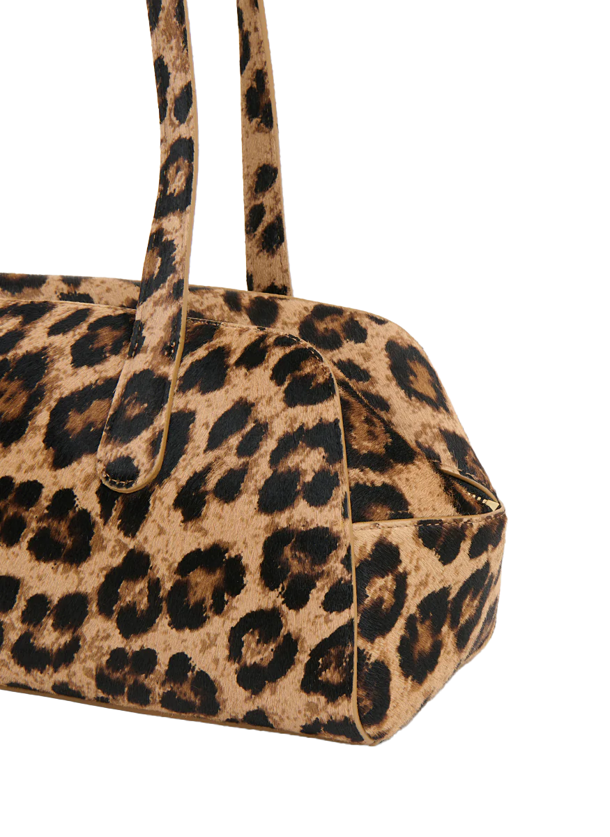 Helios Shoulder Bag in Leopard - Mansur Gavriel