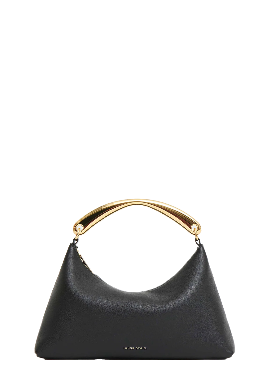 Metal Handle Rhea Bag in Black