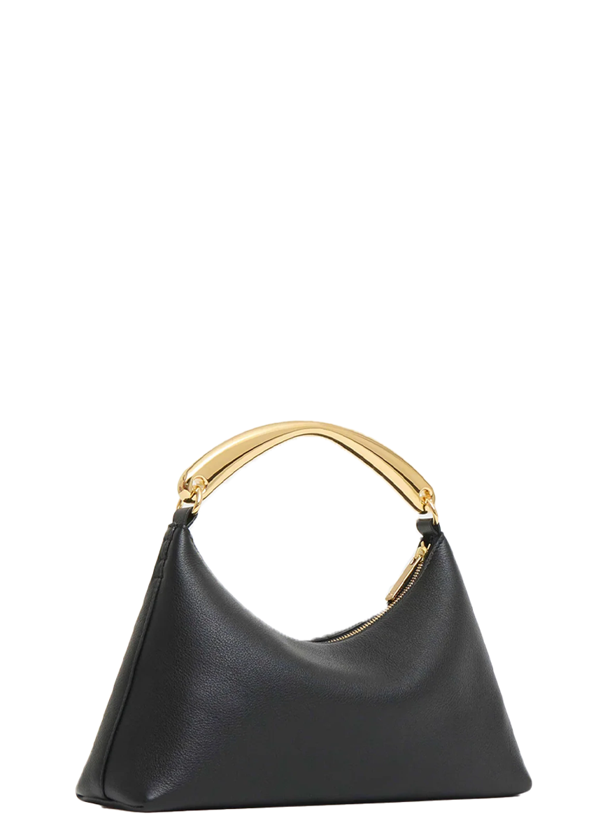 Metal Handle Rhea Bag in Black - Mansur Gavriel